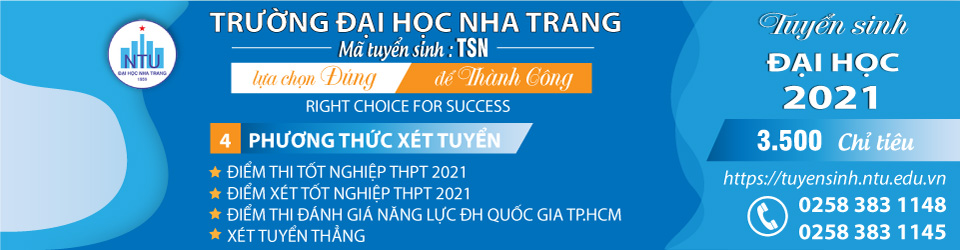 Thông tin tuyển sinh 2021 Trường Đại học Nha Trang